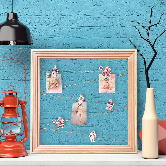 Wooden MDF Baby Boy Photo Hanging Frame With Photo Hanging Clip - Blue