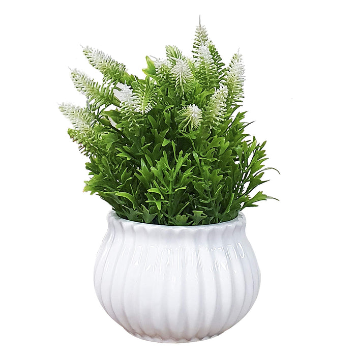 Artificial Flower for Home Decoration, Artificial Plants with Ceramic Pot,  Size 6 x 8 Inch