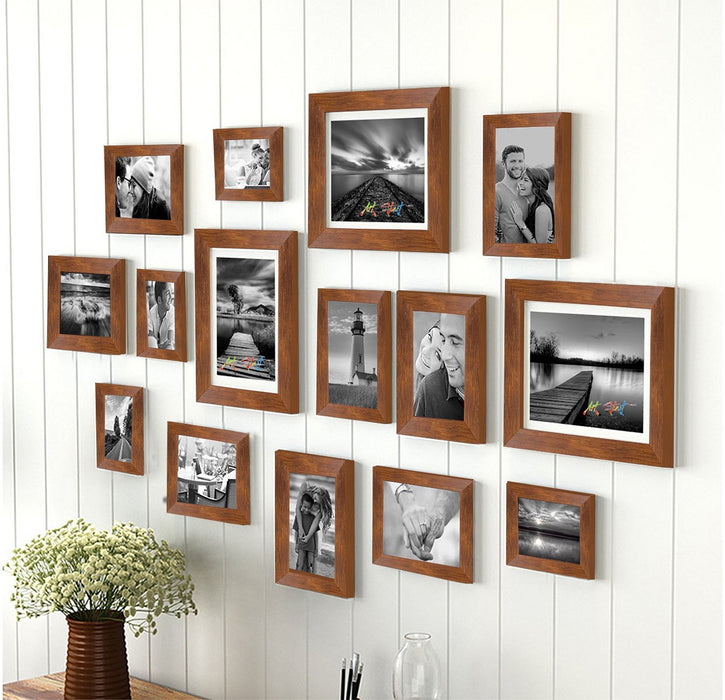 Sumptuous Memories - Set of 15 Individual Black Fiber Wood Photo Frames