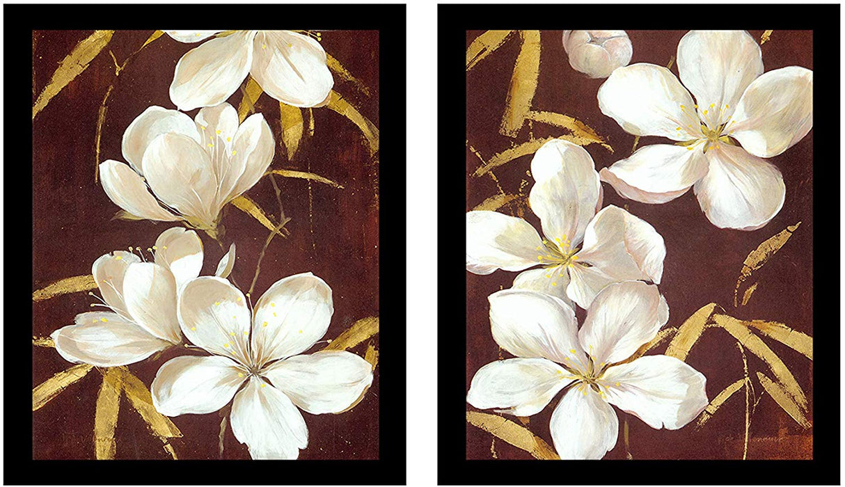 Floral Theme Printed Set of 2 Wall Art Print -12 X 16 Inchs