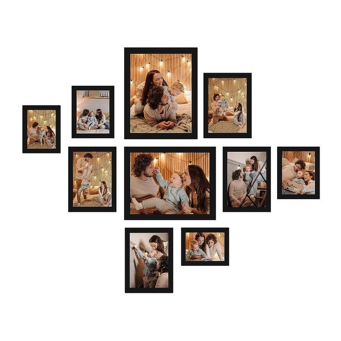 Art Street Large Collage Wall Photo Frame Set - Set Of 10 (4x6, 5x7, 6x8, 8x10 Inch)