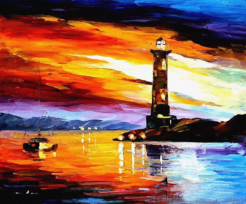 The Lighthouse Art Print,Landscape Canvas Painting
