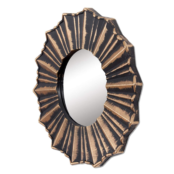 Set of 3 Copper  Mirror Decorative in Round Shape (8 x 8 Inchs)