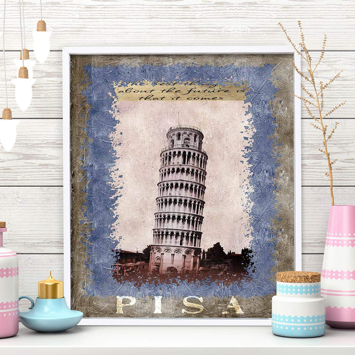 Pisa Tower 1 Framed Canvas