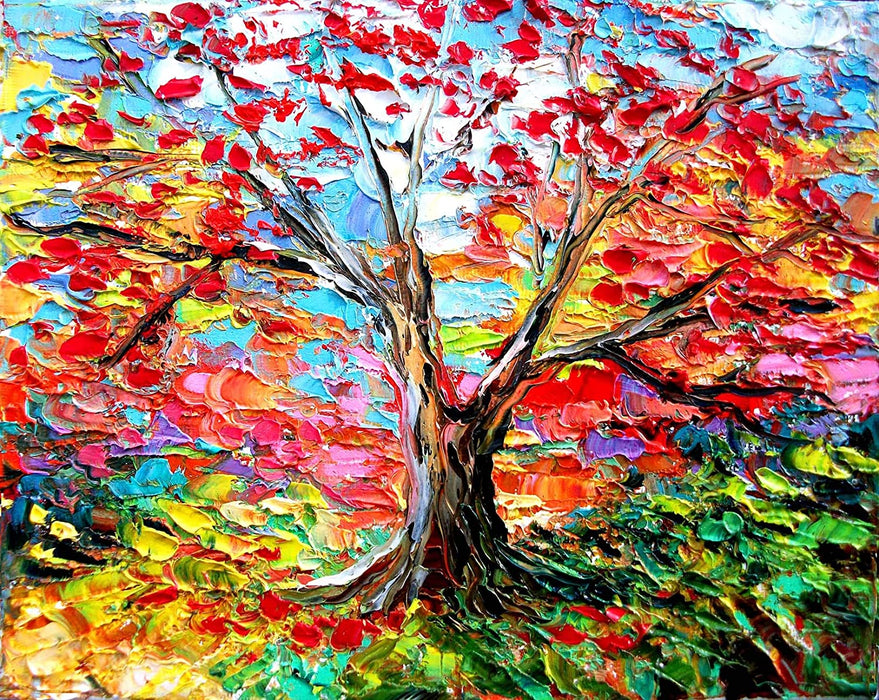 Art Street Vivacious Tree Art Print,Landscape Canvas Painting