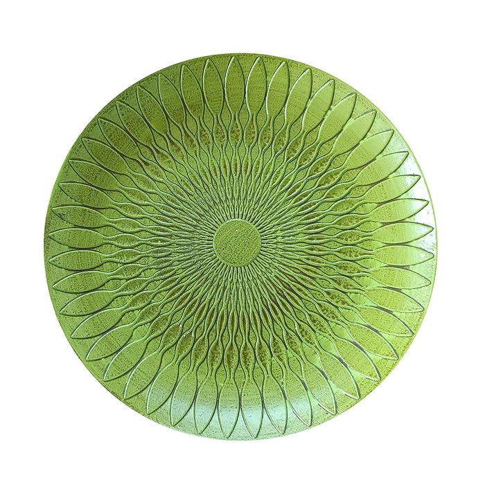 MDF Decorative Wall Plate, Round Wall Hanging Décor Wall Plates for Home Décor, Living Room & Bedroom By Artstreet - (Green, 11.4 x 11.4 Inch) Round Green, Set of 1, 11.4 x 11.4 Inch