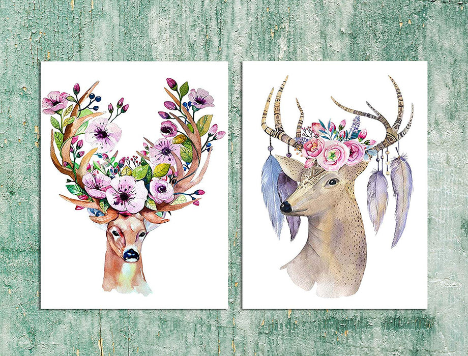 Beautiful Deer Theme 2 Poster Set