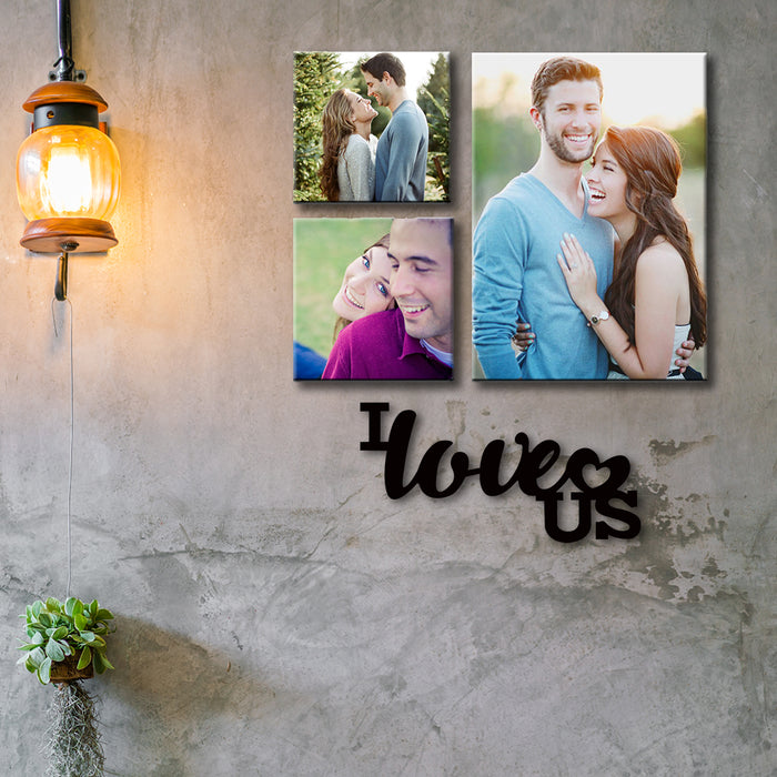 Set of 3 Customized canvas gift for Wedding gift for friends,couple  Size;-8x8,12x16Inch