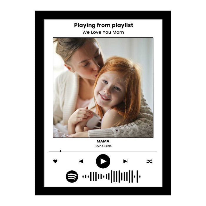 Customized Spotify Song Photo Collage for  Mothers, Friends, Husband, Wife. Song Photo Frame.