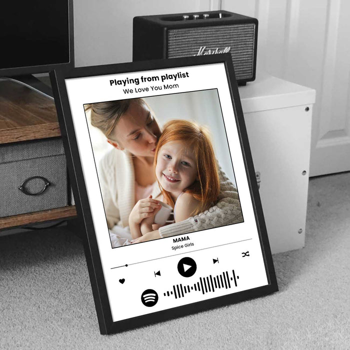 Customized Spotify Song Photo Collage for  Mothers, Friends, Husband, Wife. Song Photo Frame.