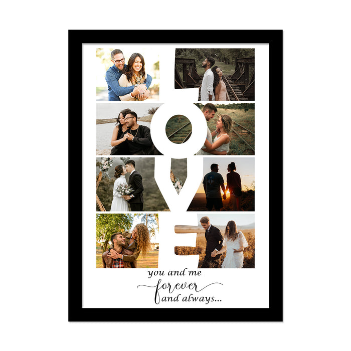 Personalized Love Photo Collage Gift for Couples, Customized Photo Collage