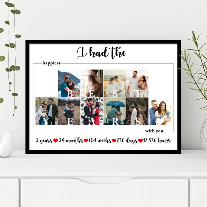 Best Years Anniversary Photo Collage with Customized Frames.