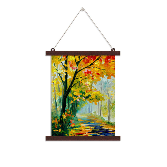 Paintings Hangings Canvas Scroll Poster for Home Decor Autumn Floral Theme Hanging Canvas Painting for Wall and Living Room Decoration (14 x 18 Inchs, 12 x 16 Inchs)
