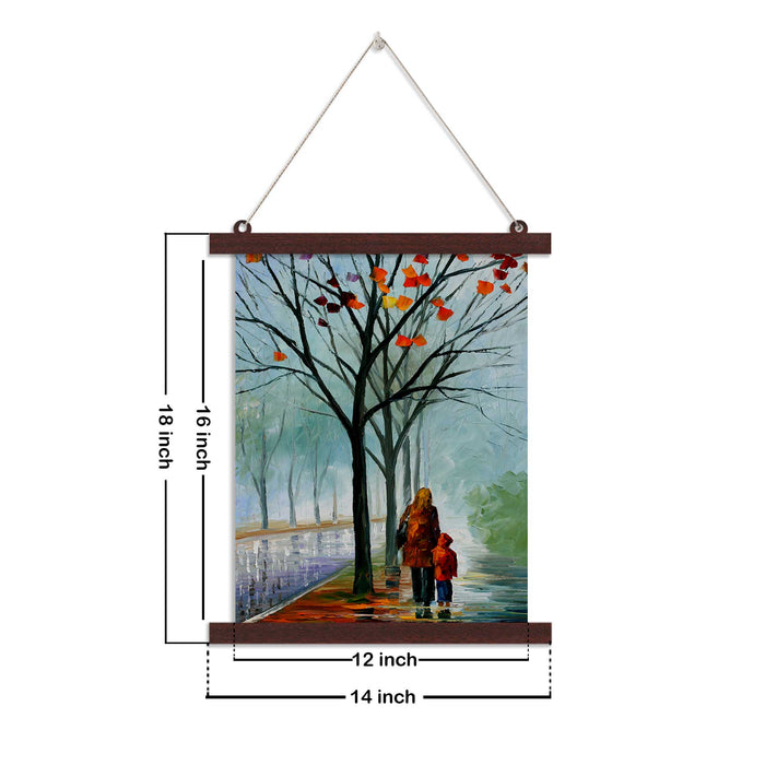 Paintings Hangings Canvas Scroll Poster for Home Decor Modern Tree Hanging Canvas Painting for Wall and Living Room Decoration