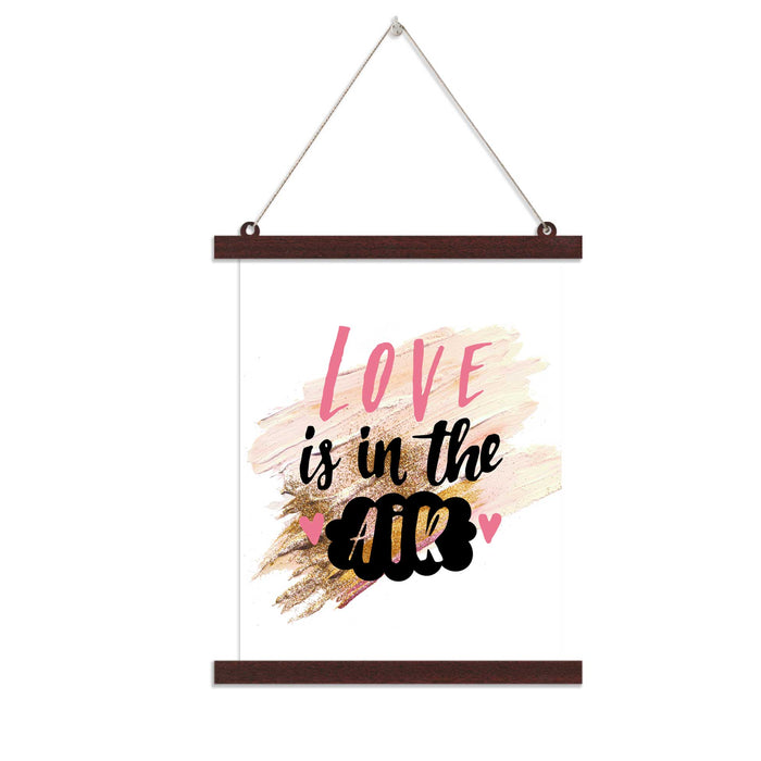 Paintings Hangings Canvas Scroll Poster for Home Decor Love Is In The Air Hanging Canvas Painting for Wall and Living Room Decoration