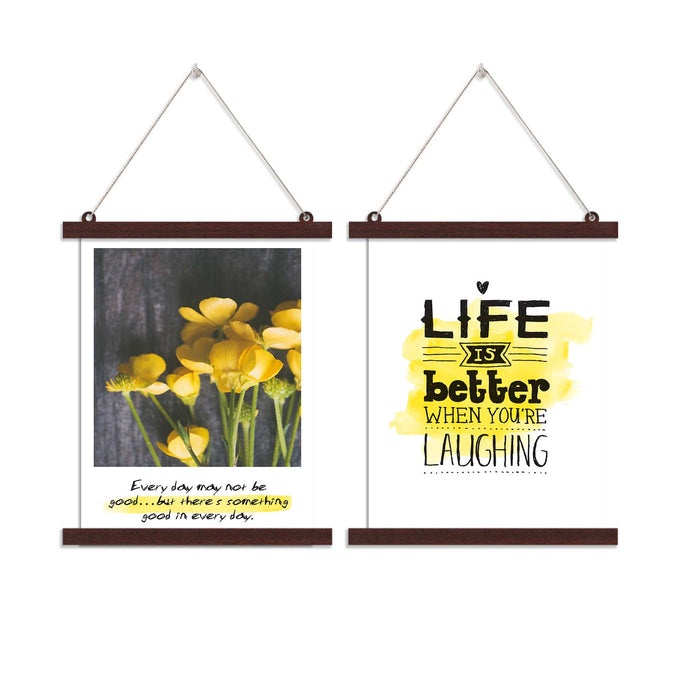 Paintings Hangings Canvas Scroll Poster for Home Decor Set of 2 Life Is Better Hanging Canvas Painting for Wall and Living Room Decoration