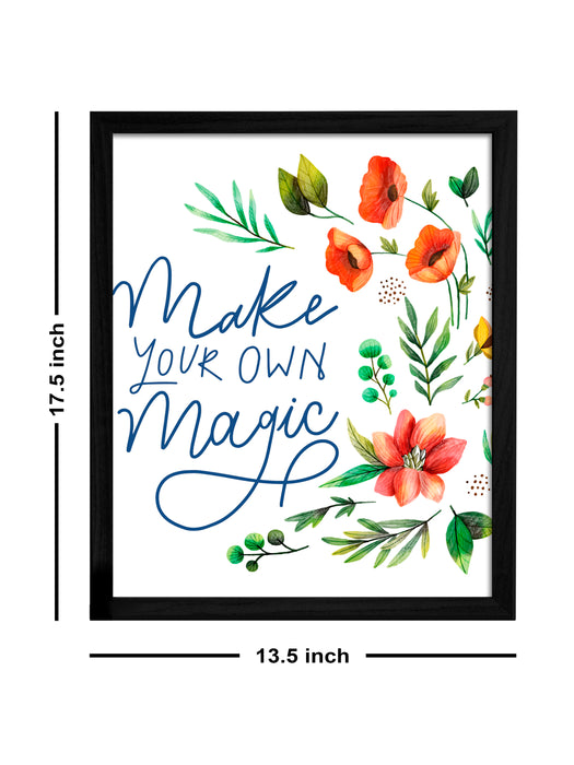 Make Your Own Magic Theme Framed Art Print, For Wall Decor Size - 13.5 x 17.5 Inch