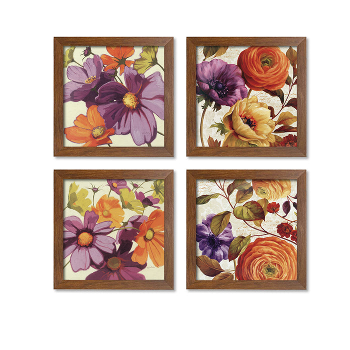 Floral Theme Art Print Set of 4 Size;-19x24Inch.