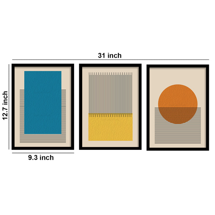 Bohemian code - set of 3 framed art print BOHO DECOR - A4 size