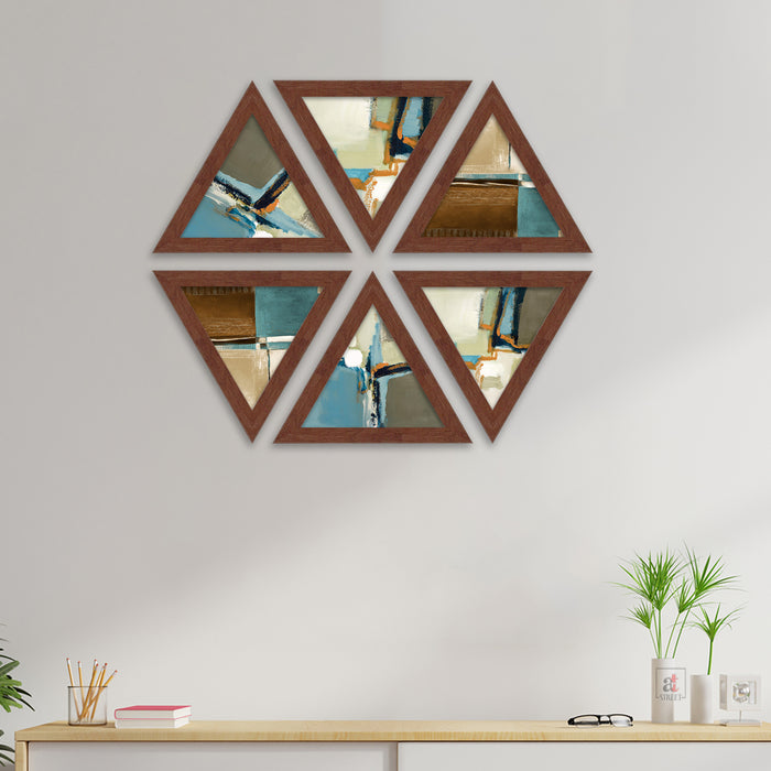 Triangle framed art prints - Triangular Art for Home decor, office decor. DIY projects