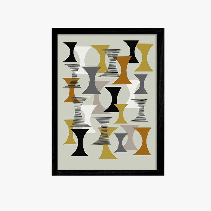 Abstract Theme Multicoloured Frame Poster Black Frame Art Print  For Living Room & Home Decor  Painting Size;-A3