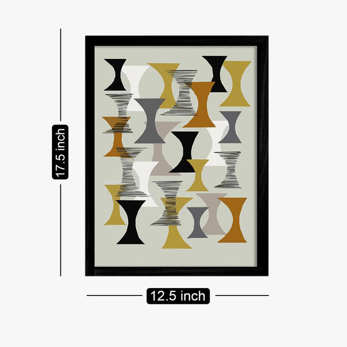 Abstract Theme Multicoloured Frame Poster Black Frame Art Print  For Living Room & Home Decor  Painting Size;-A3
