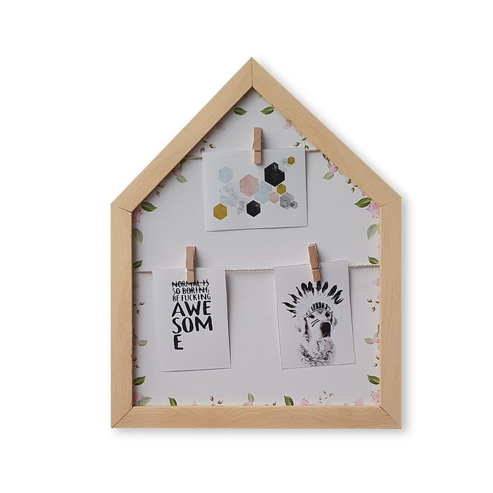 Hanging Hut Shape Photo Frame for Living Room Decoration (Size - 14.5 x 11.5 Inches)