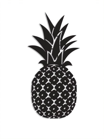 Art Street Pineapple MDF Plaque Painted Cutout Ready to Hang Home Décor Wall Art
