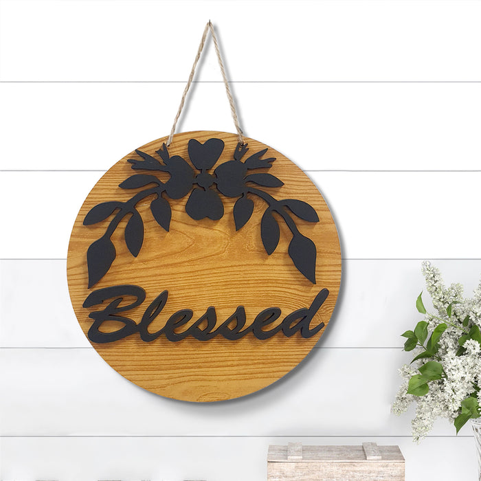 Blessed Wall Sign for Home Decoration, Wall Décor,Decorative BOHO collection (10X10 Inches)