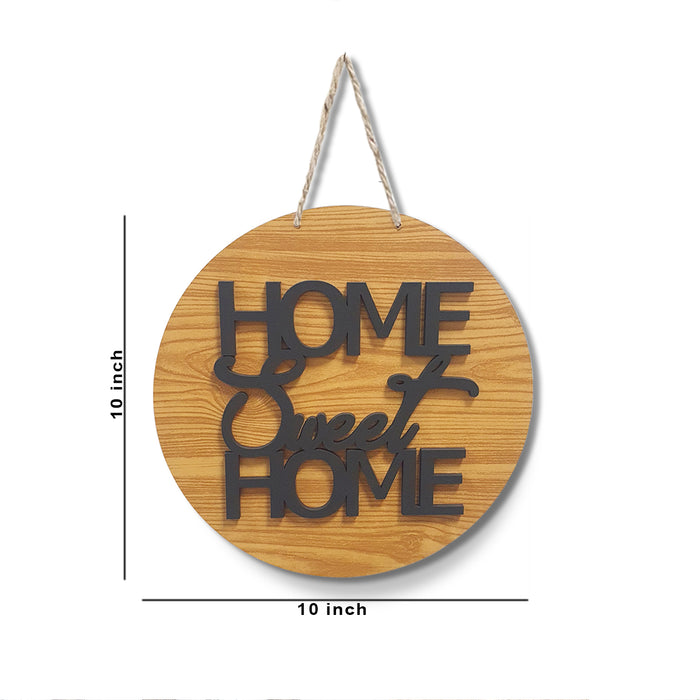 Art Street Home Sweet Home  MDF Sign For Home & Wall Decoration  (Multicolor)  10"*10" MDF HANGING