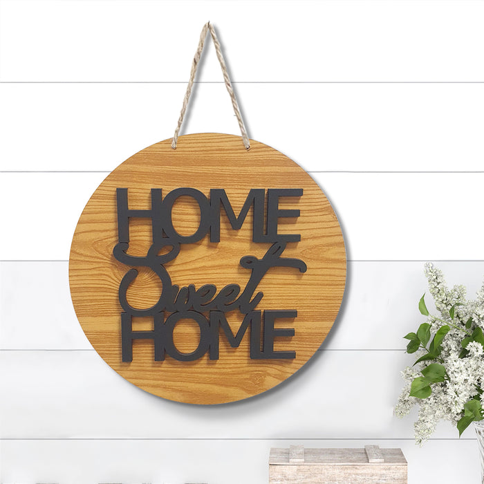 Art Street Home Sweet Home  MDF Sign For Home & Wall Decoration  (Multicolor)  10"*10" MDF HANGING