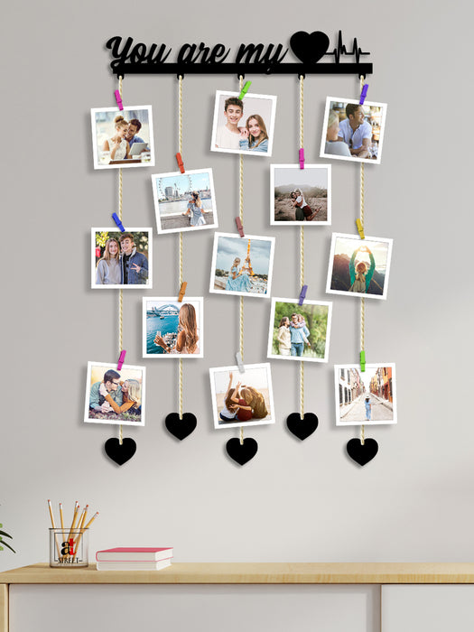 YOU ARE MY HEART Hanging MDF Size;-18.5x32Inch.(Black)