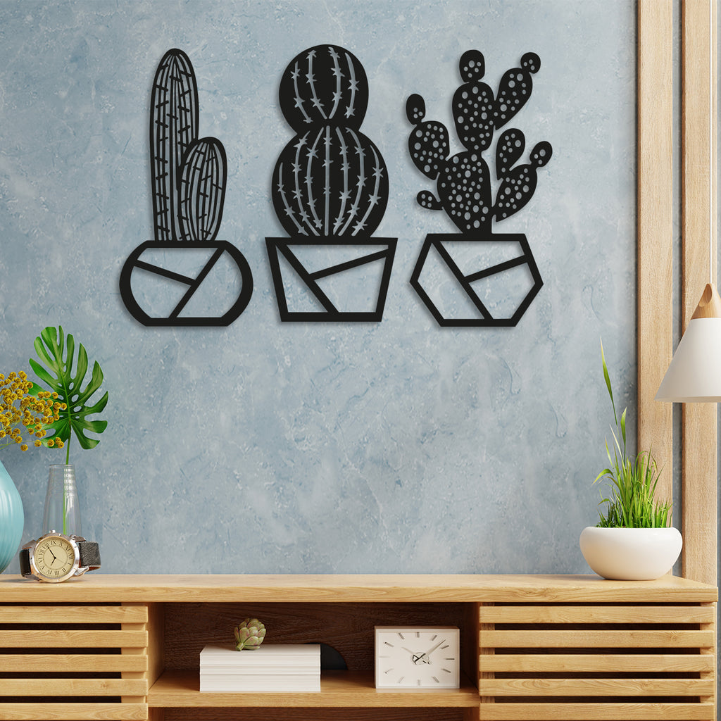 Cactus Plants MDF Wall Plaque Ready to Hang Home Décor, Wall Décor, Wall Art,Decorative MDF Plaque for Home Wall Decoration (Size 12 X