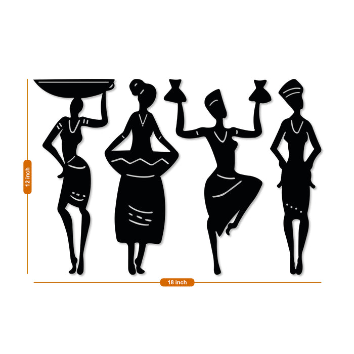 Dancing Lady MDF Wall Plaque Ready to Hang Home Décor, Wall Décor, Wall Art,Decorative MDF Plaque for Home & Wall Decoration (Size - 12 X 18 Inches)