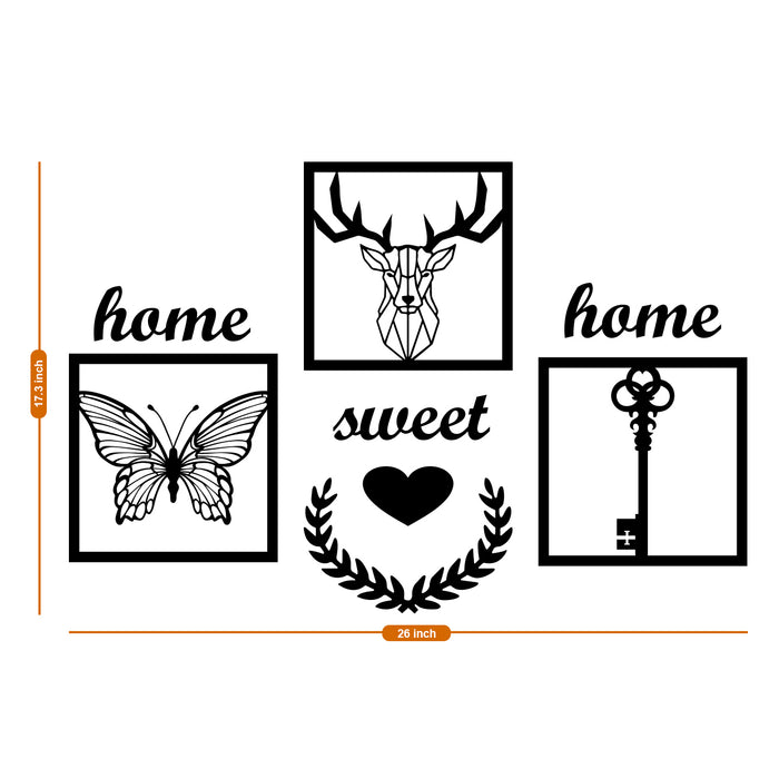 Home Sweet Home MDF Wall Plaque Ready to Hang Home Décor, Wall Décor, Wall Art,Decorative MDF Plaque for Home & Wall Decoration (Size - 17.3 X 26 Inches)