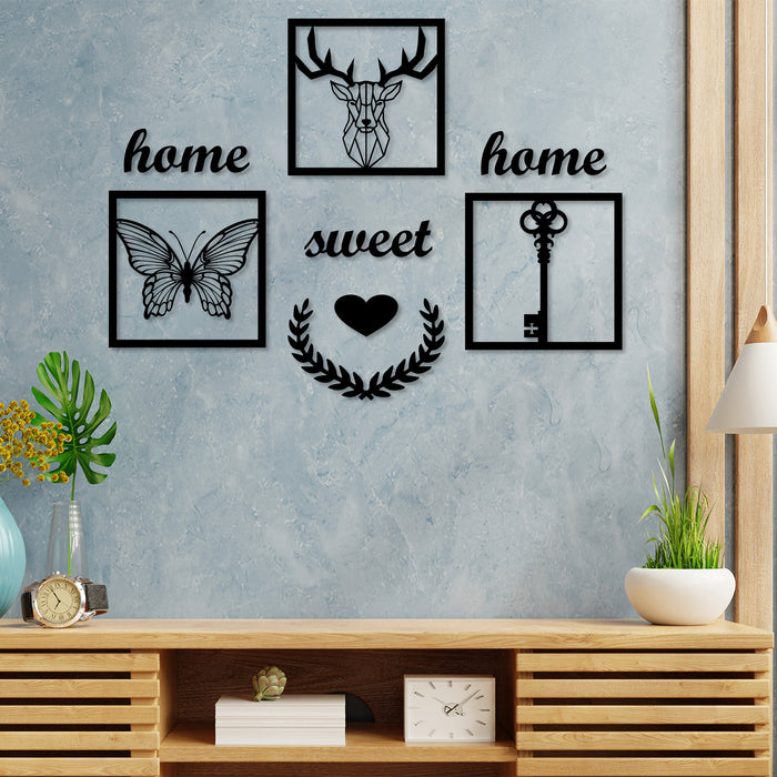 Home Sweet Home MDF Wall Plaque Ready to Hang Home Décor, Wall Décor, Wall Art,Decorative MDF Plaque for Home & Wall Decoration (Size - 17.3 X 26 Inches)
