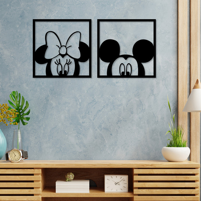 Micky Mouse MDF Wall Plaque Ready to Hang Home Décor, Wall Décor, Wall Art,Decorative MDF Plaque for Home & Wall Decoration (Size - 10 X 20 Inches)