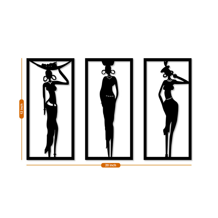 Modern Art Lady MDF Wall Plaque Ready to Hang Home Décor, Wall Décor, Wall Art,Decorative MDF Plaque for Home & Wall Decoration (Size - 17.3 X 26 Inches)