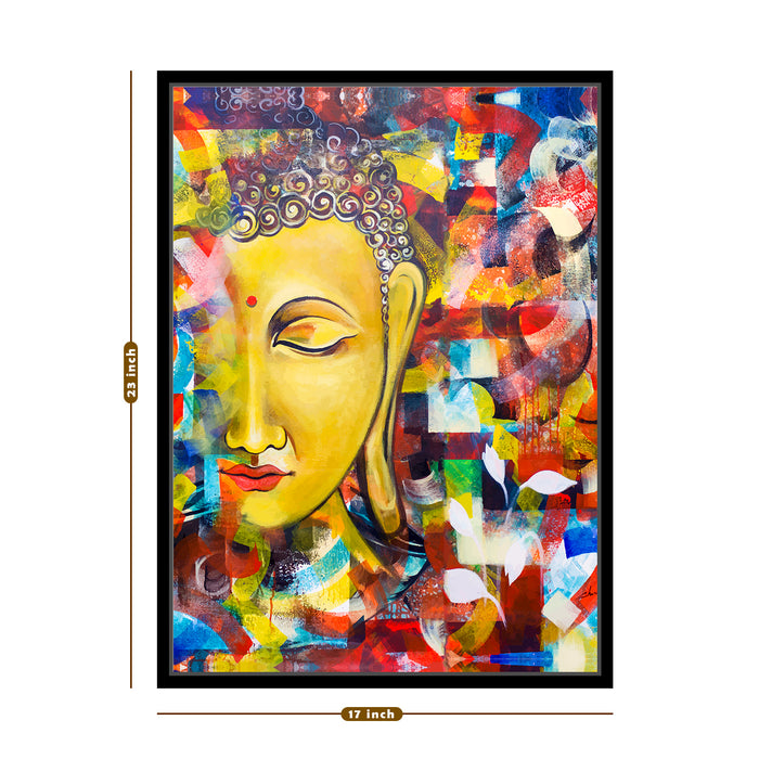 Buddha framed canvas painting for living room, Wall Art print.