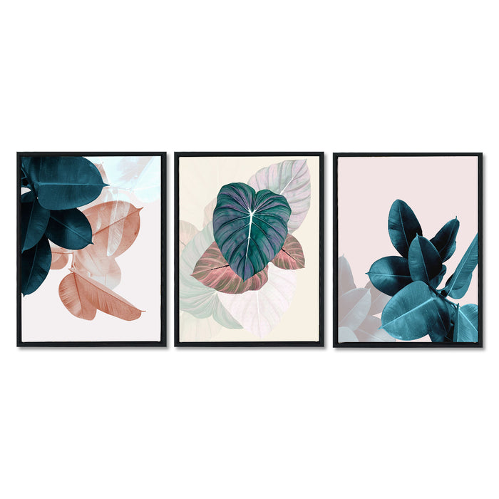 Floral Theme Set of 3 Framed Canvas Art Print Painting (Large wall painting)