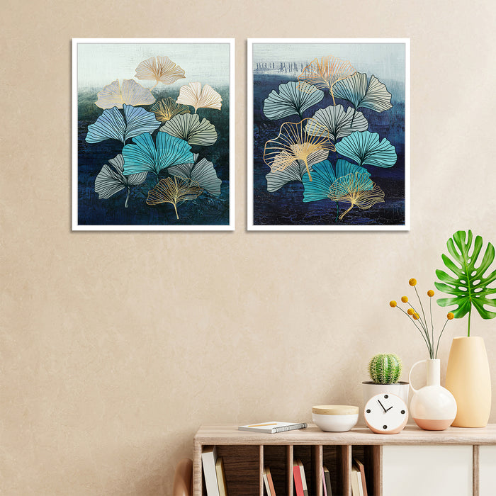 Set of 2 Framed Canvas Floral Theme Art Print PaintingLarge wall paintings.