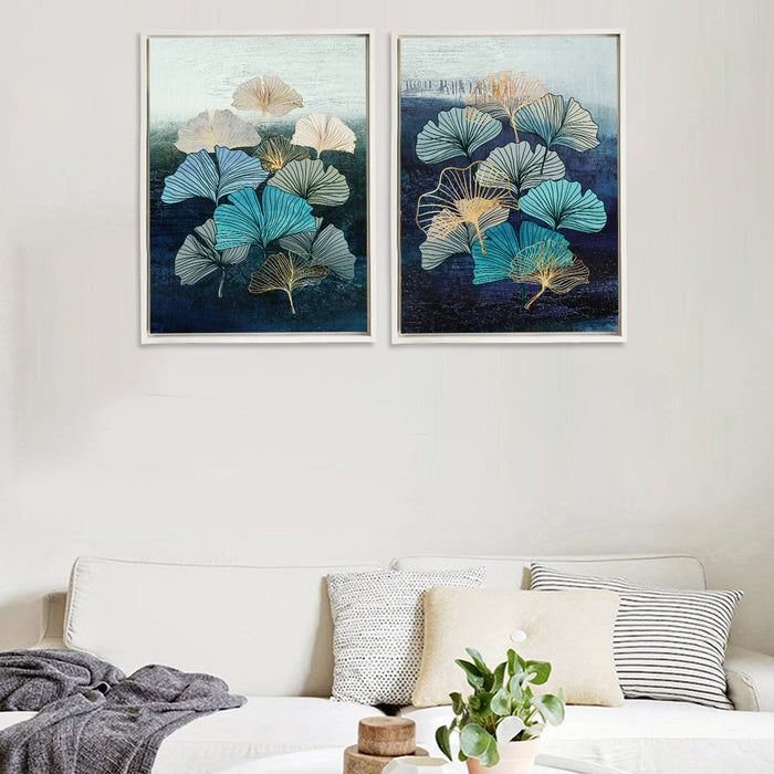 Set of 2 Framed Canvas Floral Theme Art Print PaintingLarge wall paintings.