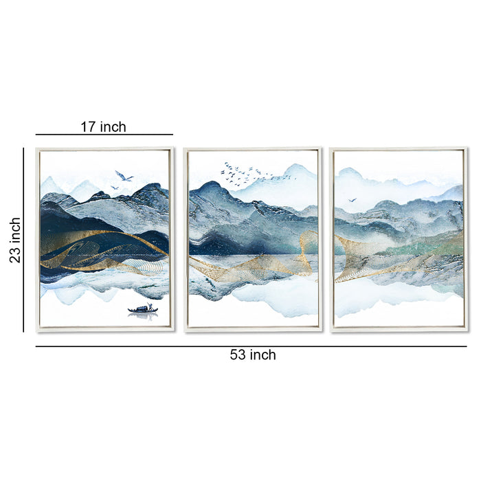 Set of 3 Framed Nature  Theme Canvas Art Print PaintingFramed Wall Art Print For Home Decor