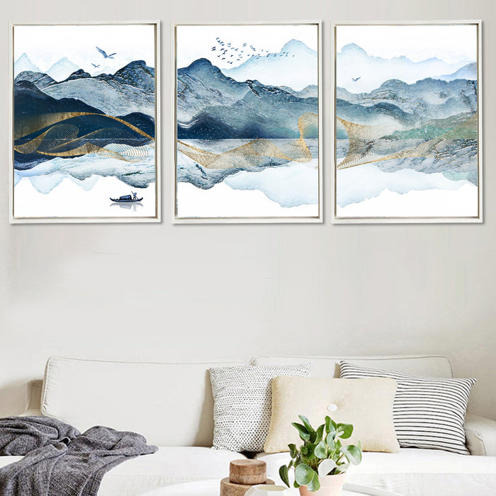 Set of 3 Framed Nature  Theme Canvas Art Print PaintingFramed Wall Art Print For Home Decor