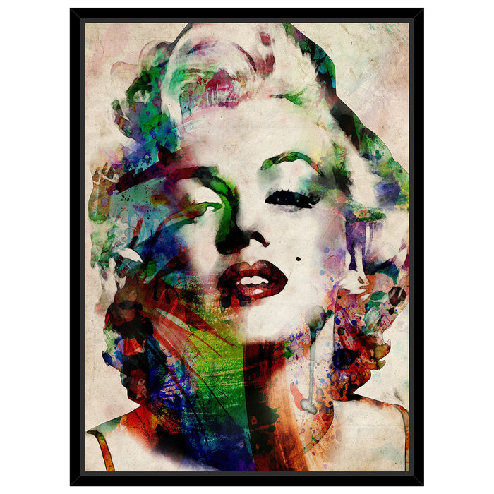 Lady Portrait Theme Canvas Painting with Wooden Frame .Color - Black & White)