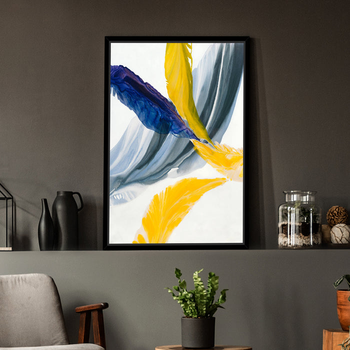 Yellow And Blue Abstract Art