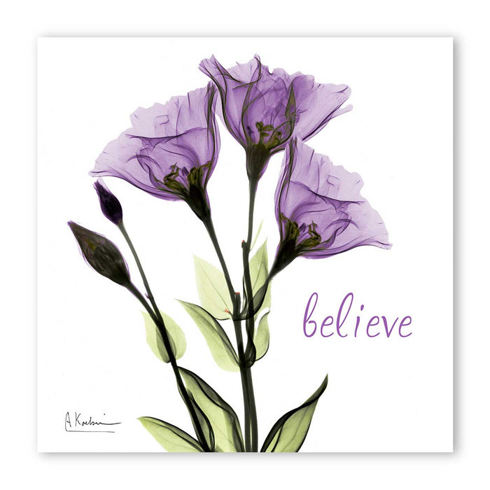 Gentian in Purple Believe Painting Modern Canvas Floral Wall Art , Wall Painting For Living Room Decor  X-Ray Flower Photograph Print Wall Art By Albert Koetsier