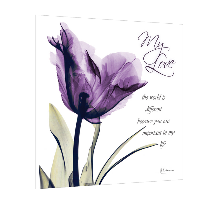 My Love Purple Floral Wall Art Painting Canvas wall painting for living room decoration Design by Albert Koetsier