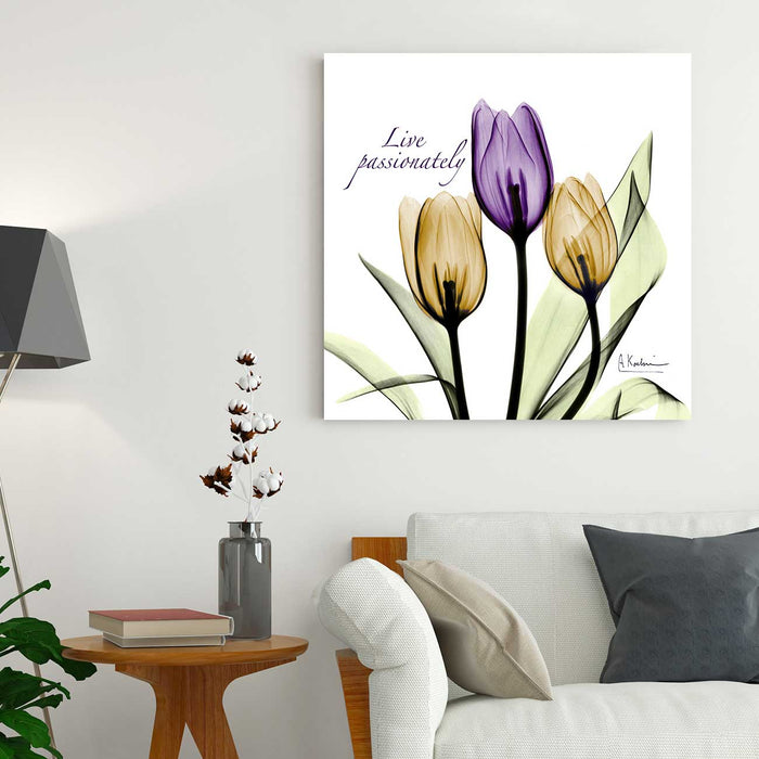 Passionately Tulip Modern Home Decoration, Art Prints Decor for Kitchen Bathroom Living Room, Bedroom, Design By Albert Koetsier