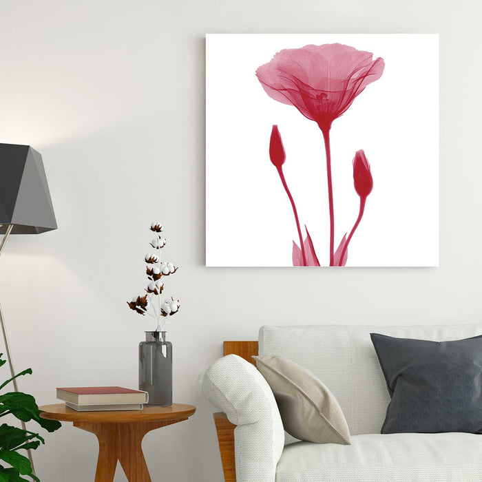 Flickering Pink Flowers Canvas Prints Wall Art Large Modern Abstract Floral Pictures Paintings for Living Room Bedroom Home Decorations,  Design By Albert Koetsier